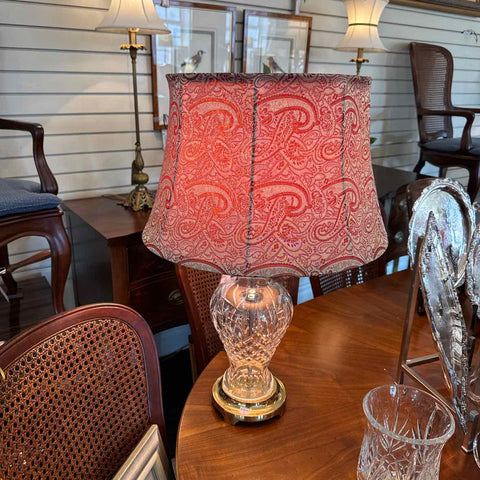 Waterford Lamp With Paisley Shade
