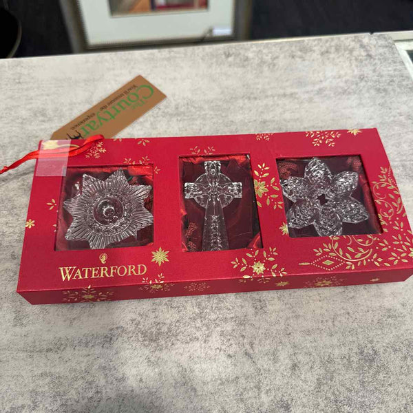 3 Waterford Ornaments (Mini w/Box)
