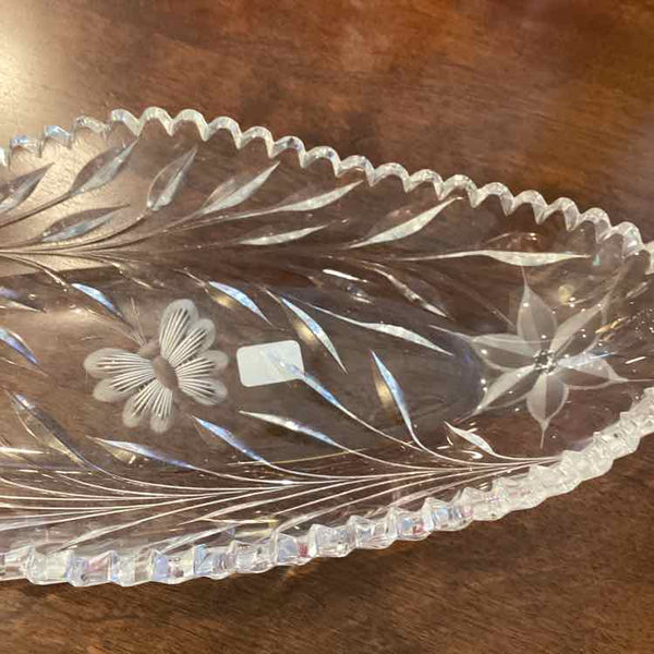Etched Butterfly Relish Dish