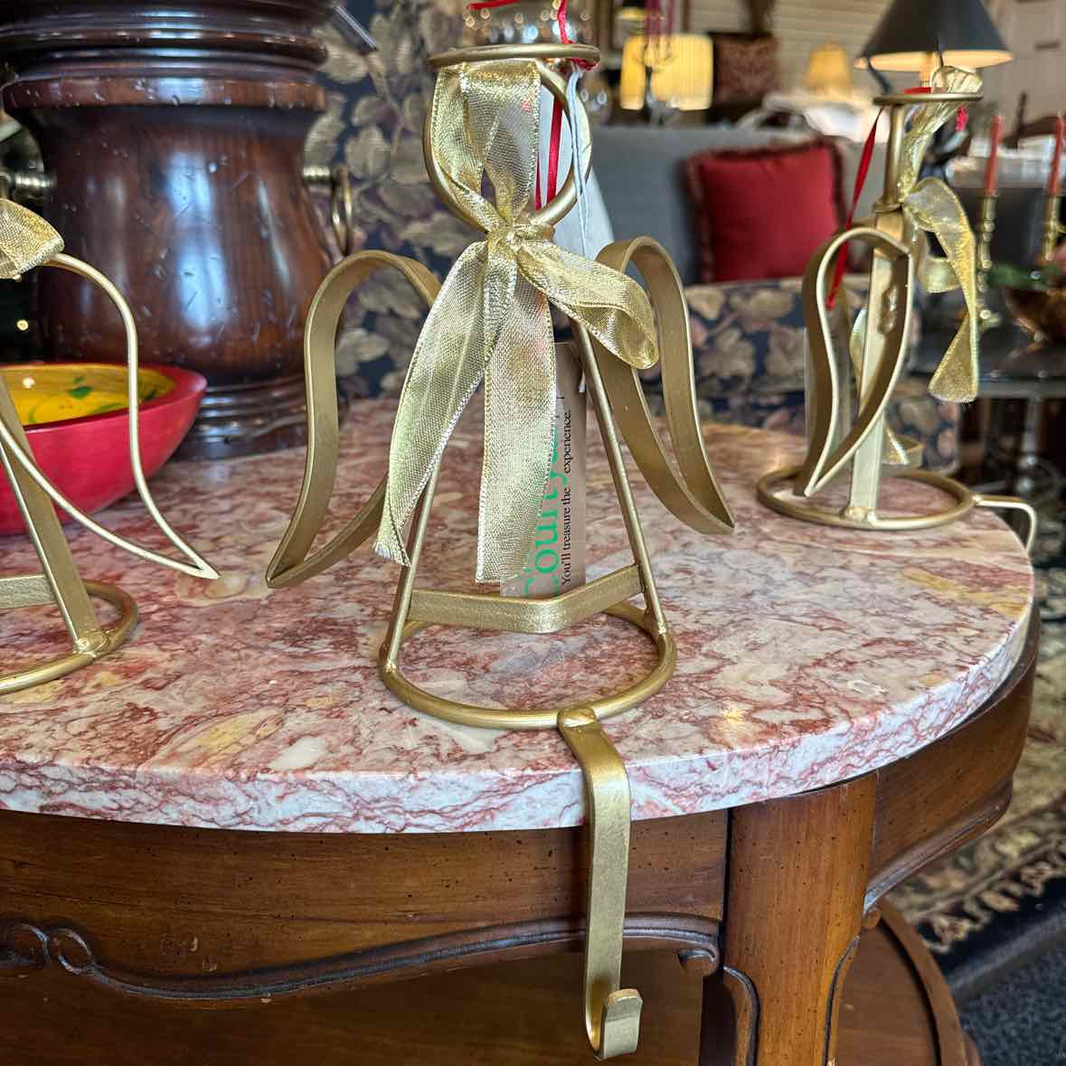 Gold Angel Stocking Holder