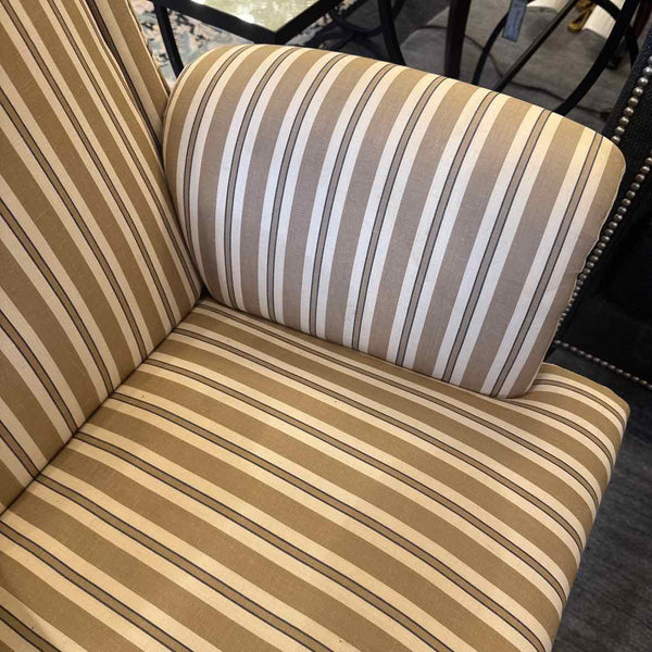 Striped Beige Arm Chair