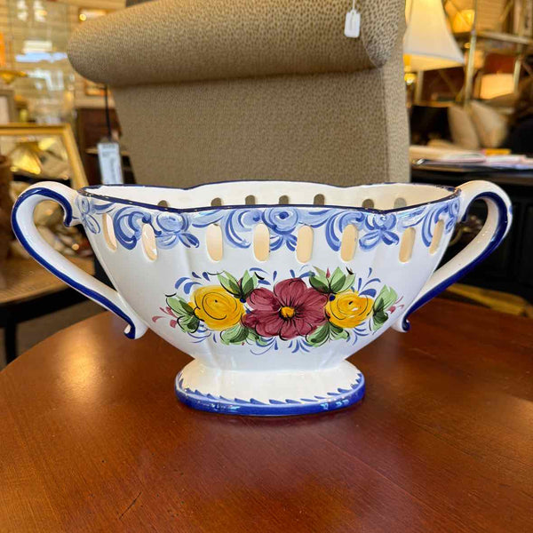 Vintage Alcobaca Footed Bowl