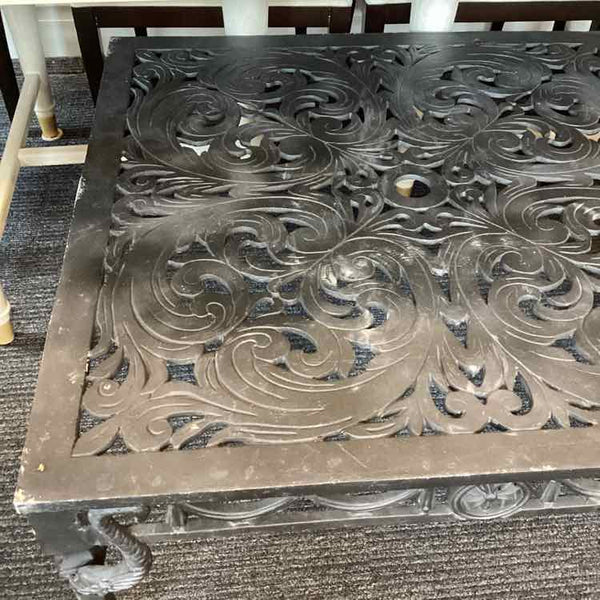 Black Cast Aluminum Coffee Table