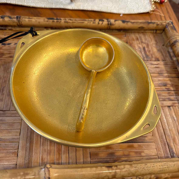 Pickard Gold Dish & Spoon