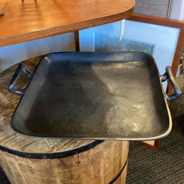 Black Ceramic Tray With Handles