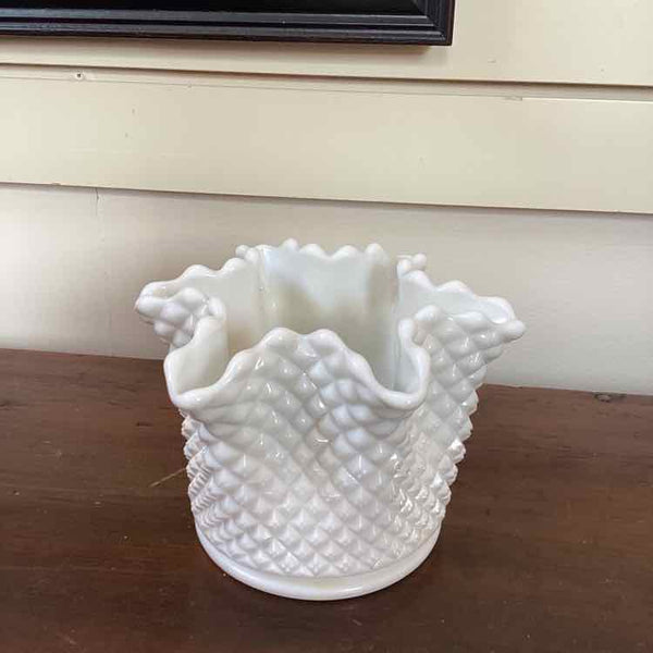 White Milk Glass Vase