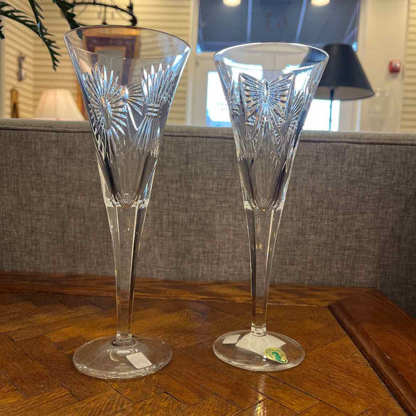 Pair of Waterford Millenium Flutes