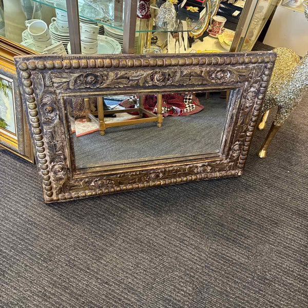 Antique Carved Wood Mirror