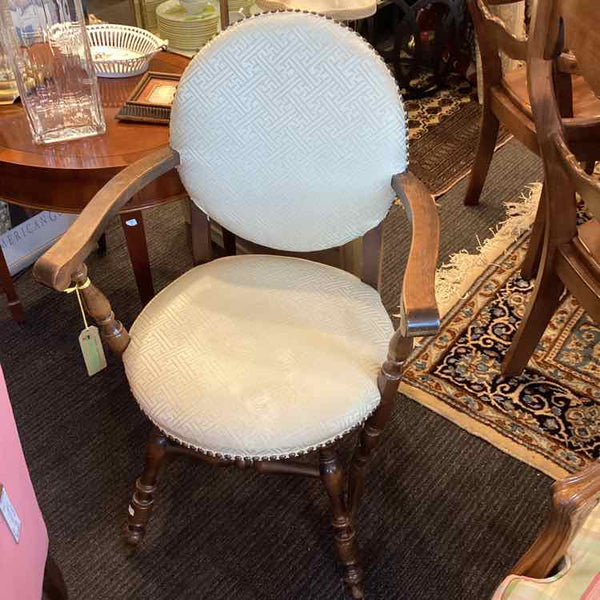 Victorian Greek Pattern Nailhead Chair