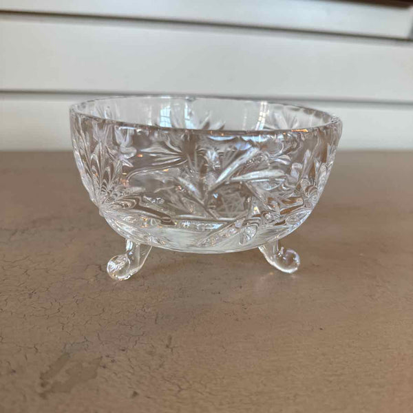 Footed Cut Glass Bowl