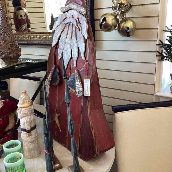 Standing Wooden Santa