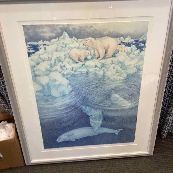 Framed Polar Bear Print