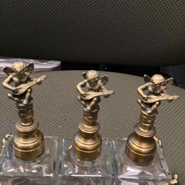 3 Perfume Bottles with Tray - Vintage