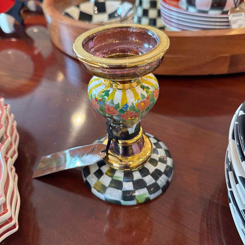McKenzie-Childs Glass Candleholder
