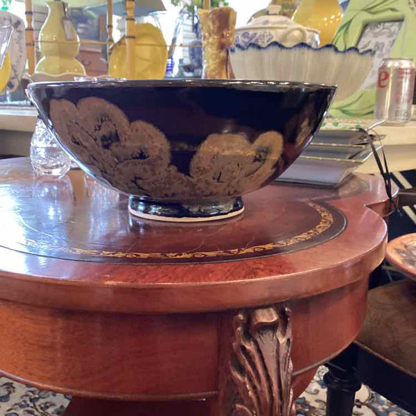 Black with Bronze Ceramic Bowl