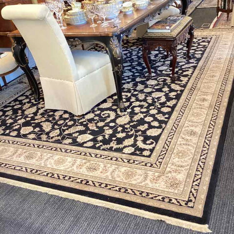 Black, Tan and Beige Oriental Rug