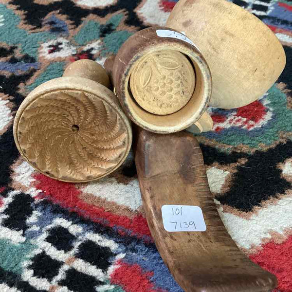 Antique Butter Mold Collection - Set of 4