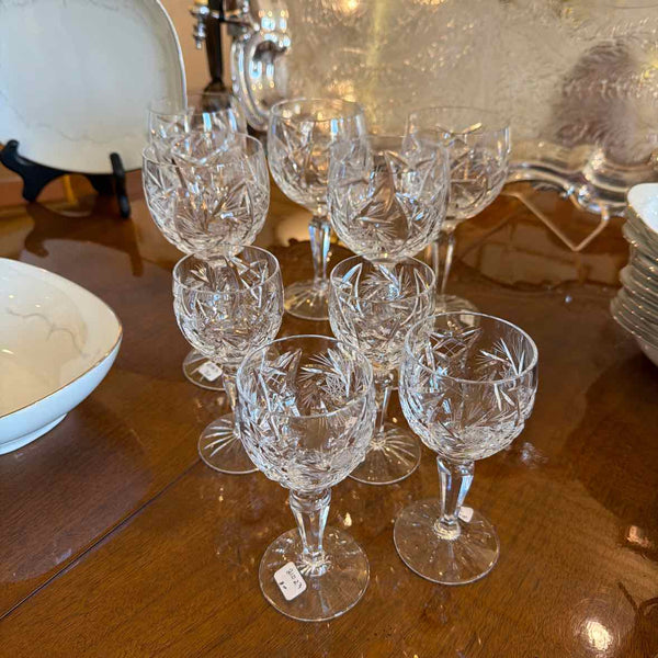Set of 17 Crystal Wine Glasses