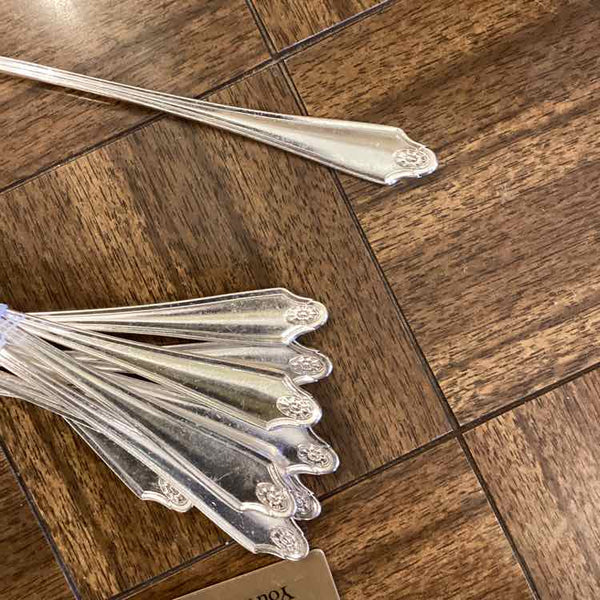 10 SLP Cocktail Forks (Georgian Pattern)