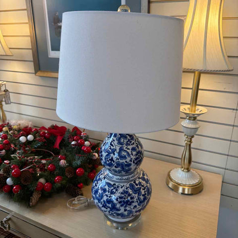 Blue/White Gourd Shaped Lamps