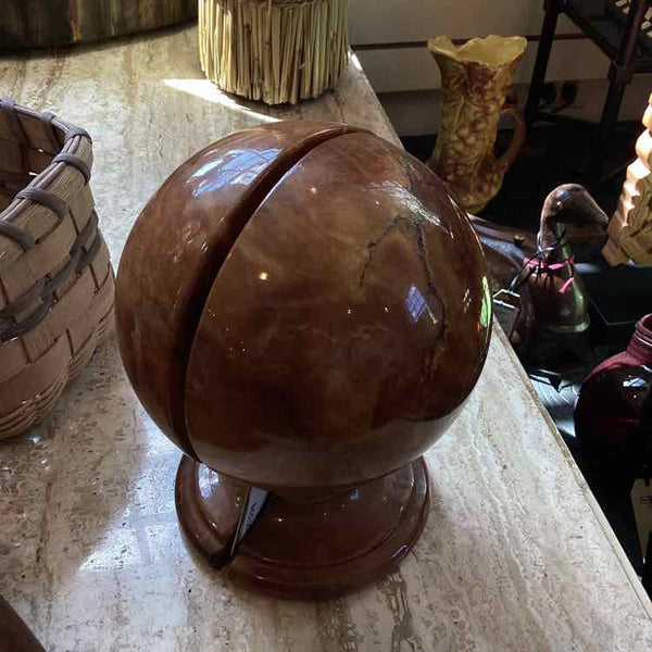 Alabaster Globe Bookends