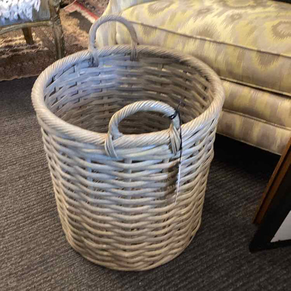 Taupe Basket With Handles