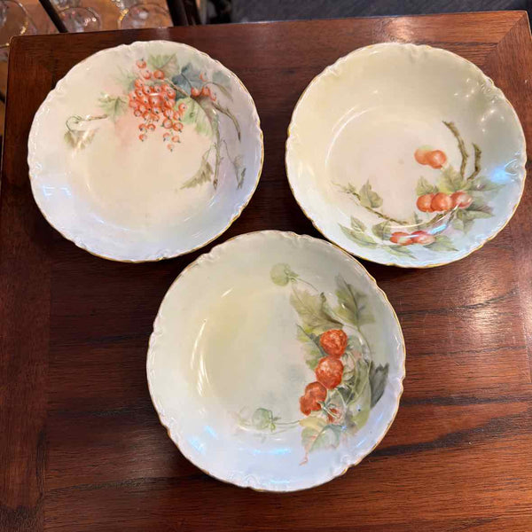 Set of 3 Haviland Berry Bowls