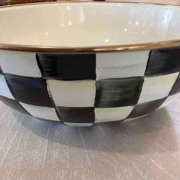 MacKenzie Childs Black & White Checked Bowl