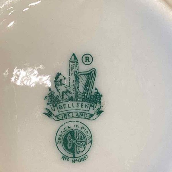 Belleek Ribbon Sugar Bowl