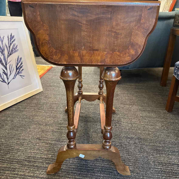 Burled Drop-Leaf Table