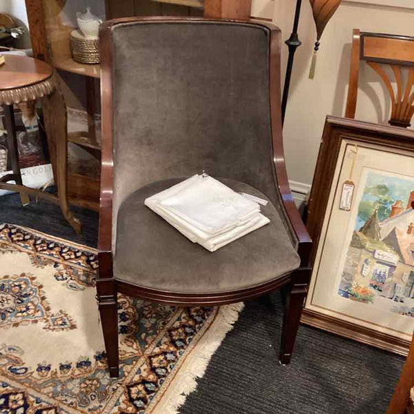 Gray Velvet Side Chair
