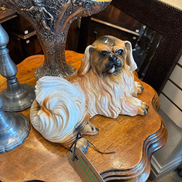 Vintage Italian Ceramic Pekingese Dog