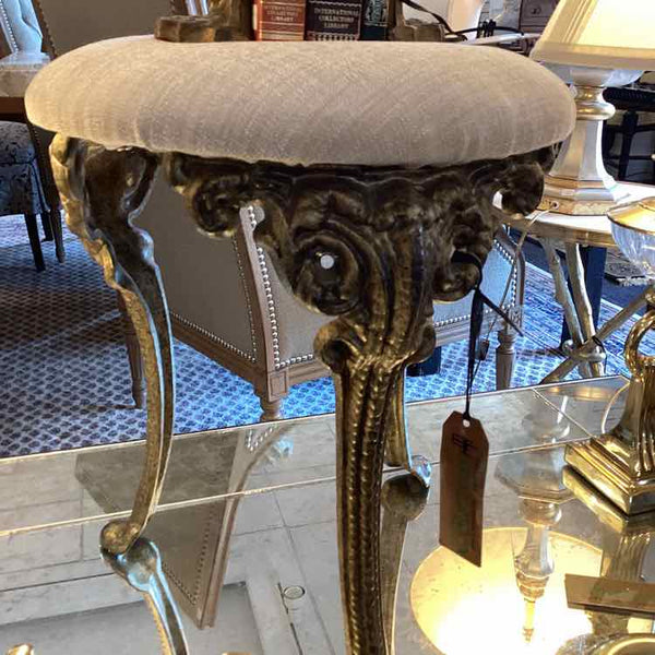 Upholstered Cast Iron Stool