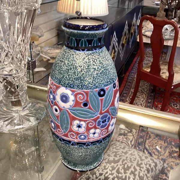 Art Deco Enamel Amphora Vase