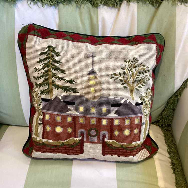 Colonial Williamsburg Needlepoint Pillow