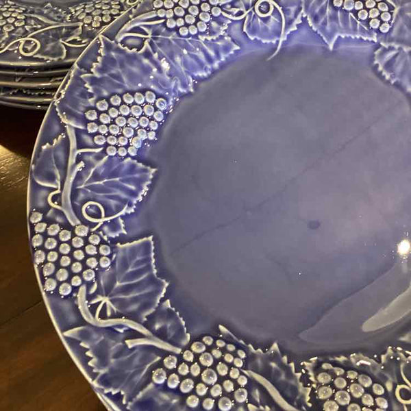 Blue Bordallo Pinheiro Chop Plates - Set of 6