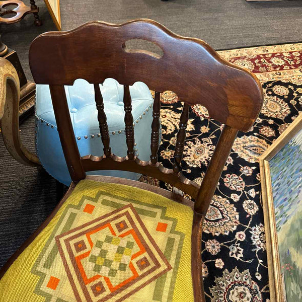 Chair with Needlepoint Seat