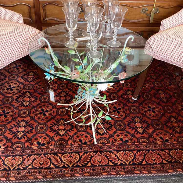 Vintage Italian Glass Top Coffee Table