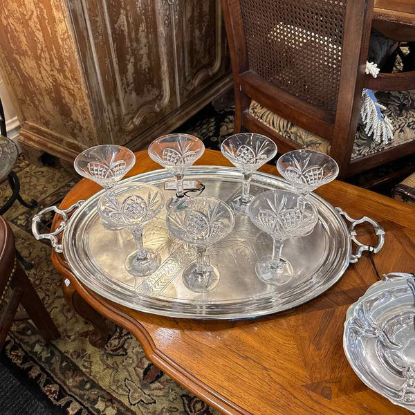 Seven Shannon Crystal Martini Glasses