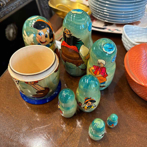7 Nesting Pinocchio Dolls