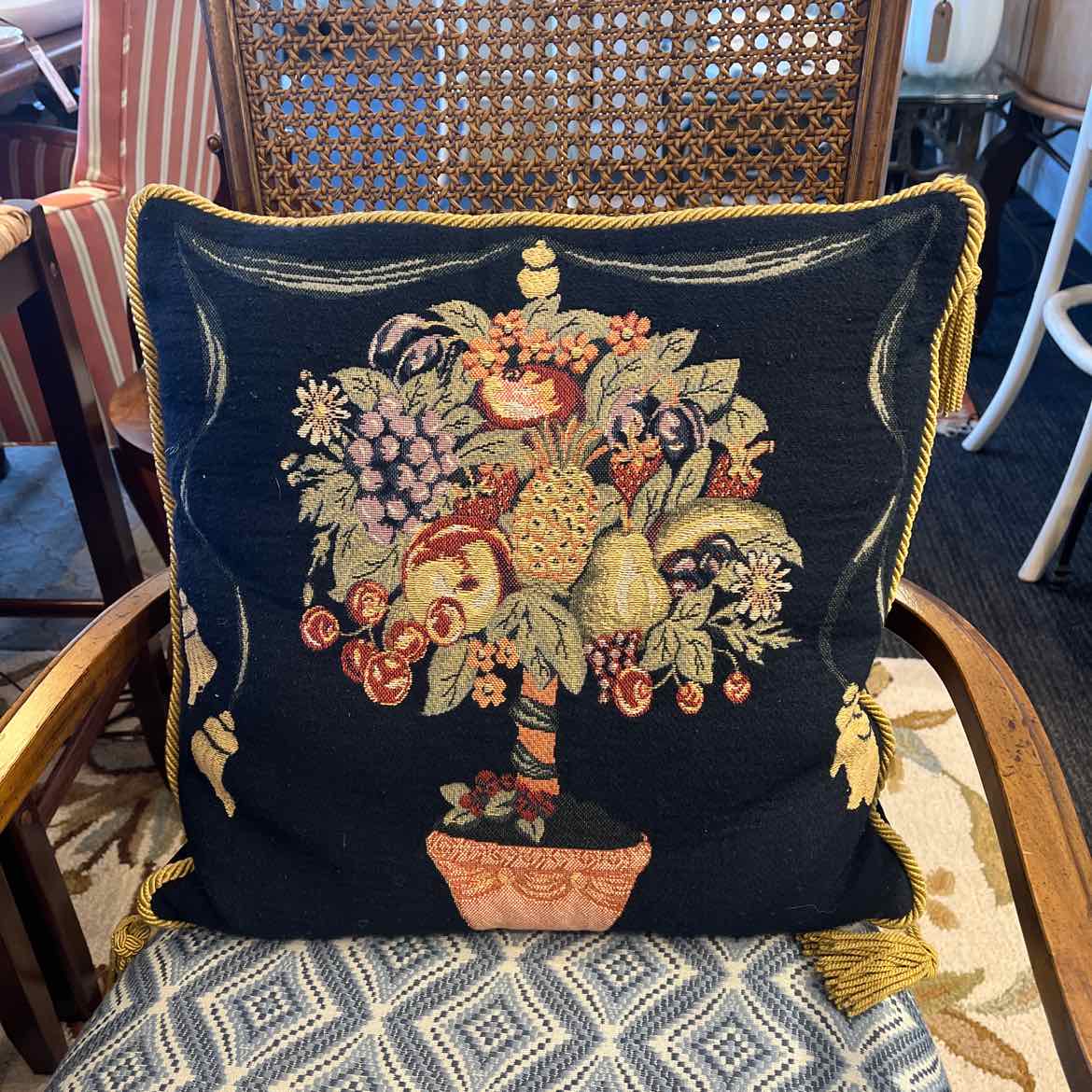 Needlepoint Topiary Pillow