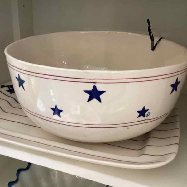 Hartstone Bowl With Blue Stars