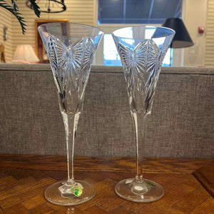 Pair of Waterford Flutes "Happiness"