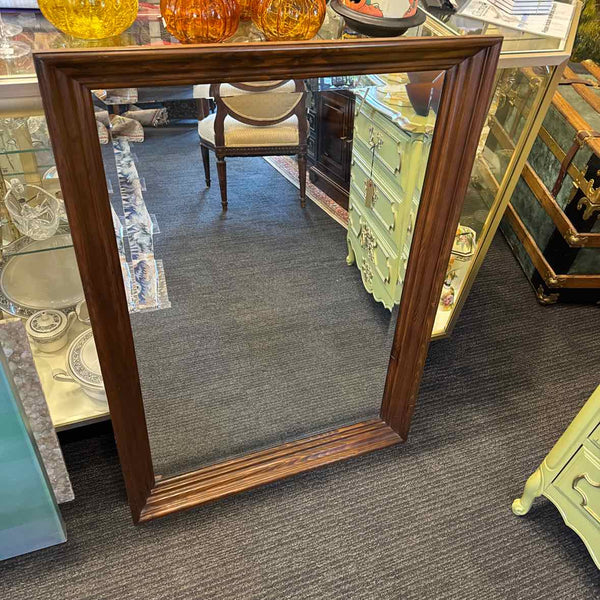 Wood Framed Beveled Mirror