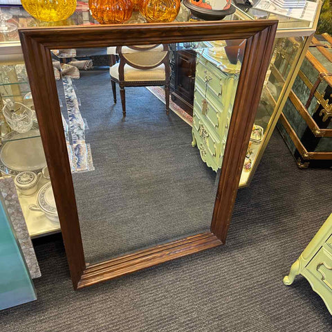 Wood Framed Beveled Mirror