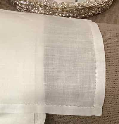 Set of 11 Ivory Linen Napkins