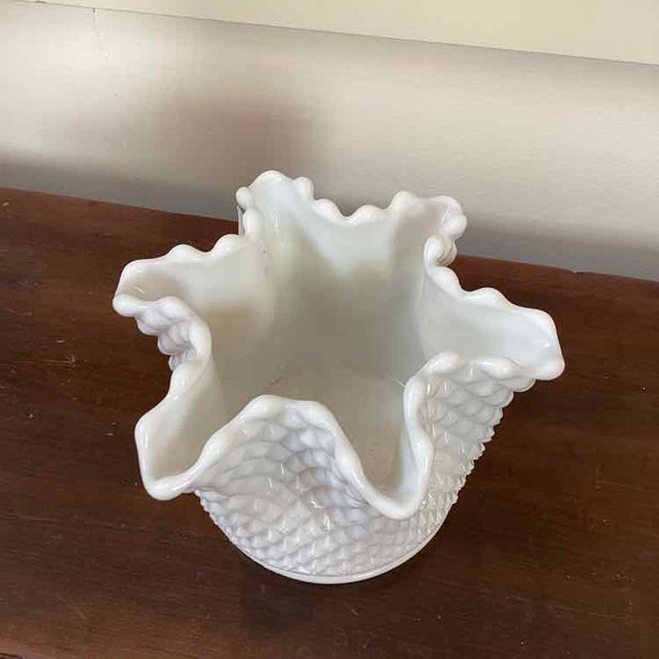 White Milk Glass Vase