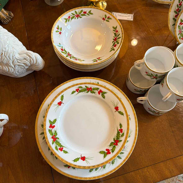 Gorham "Festive Holly" 42 Piece Set of China
