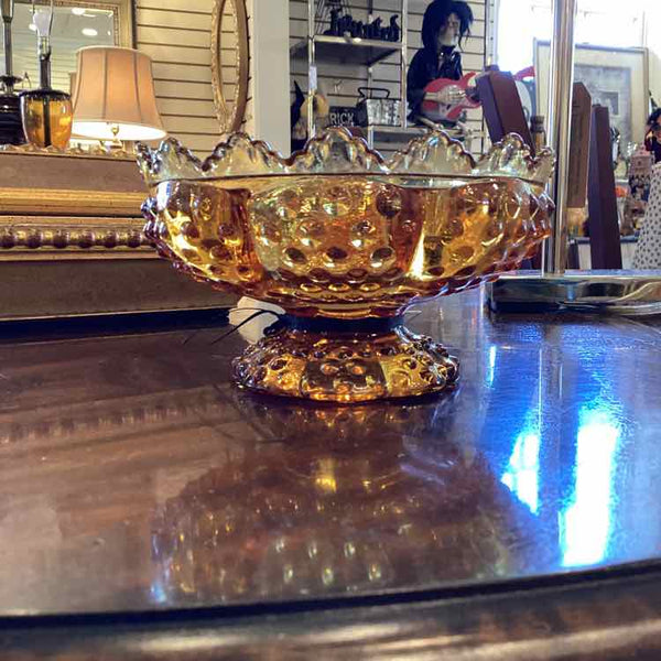 Fenton Amber Taper Candle Holder