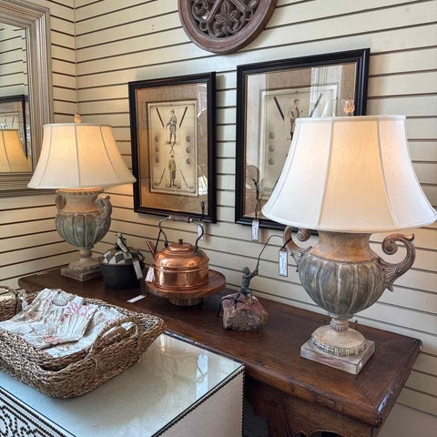 Pair Of Urn Style Lamps